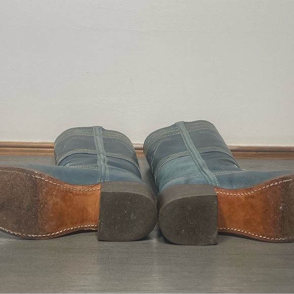 Rarest Vintage Frye Blue Campus Boots - Picture 6 of 13